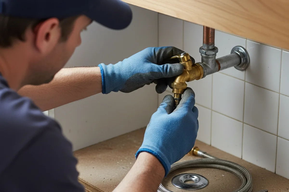 Shutoff valve and fitting work during Emergency Plumbing in Edgewood
